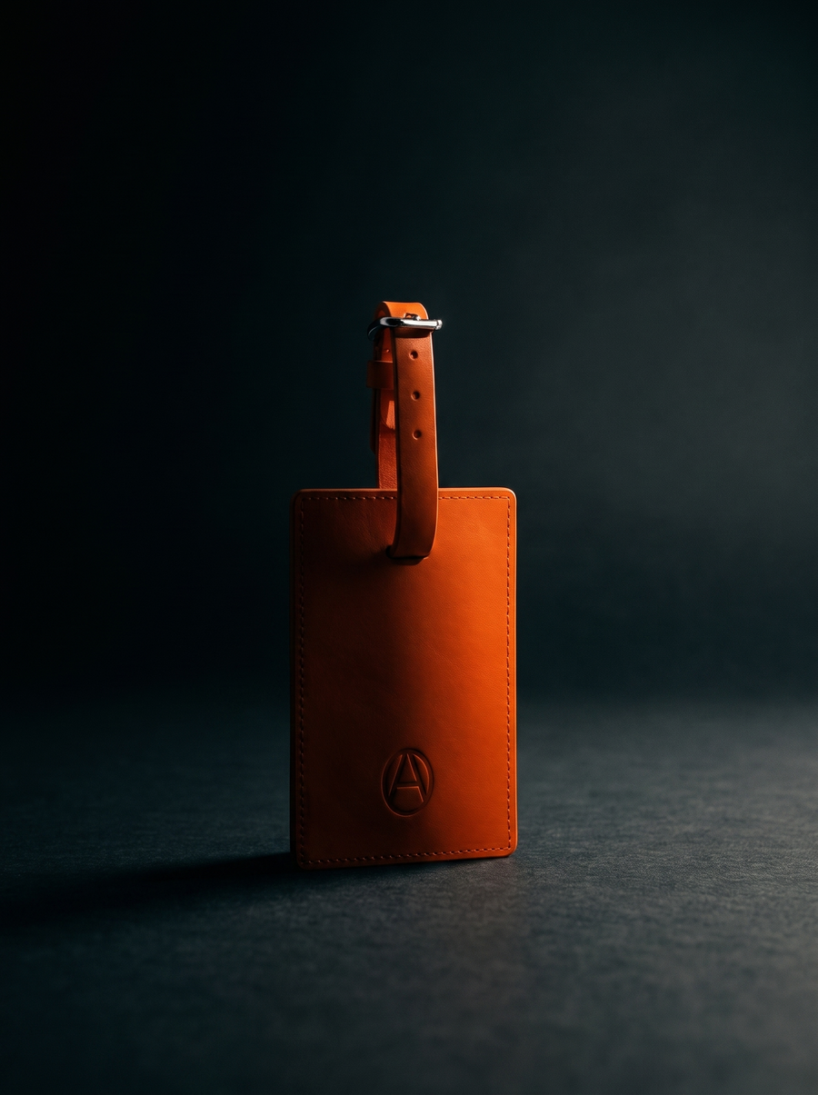 Luggage label orange